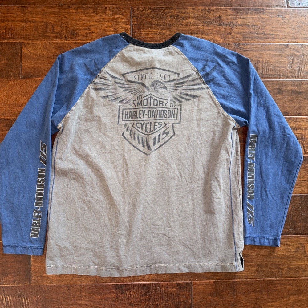 Harley-Davidson Men's 115th Anniversary Reglan Thick Cotton Size XL - Picture 6 of 11